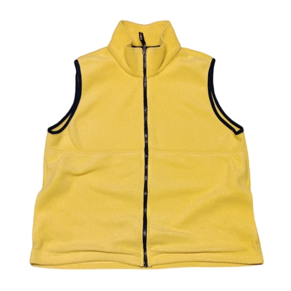 😋L.L. BEAN WOMEN'S SIZE MEDIUM REGULAR YELLOW SIDE POCKET VEST. - Picture 1 of 5
